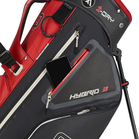 Big Max Aqua Hybrid 3 Standbag Golftas, rood/zwart 10