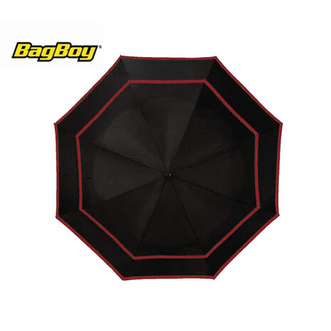 Bagboy Telescopic Umbrella Zwart/Rood